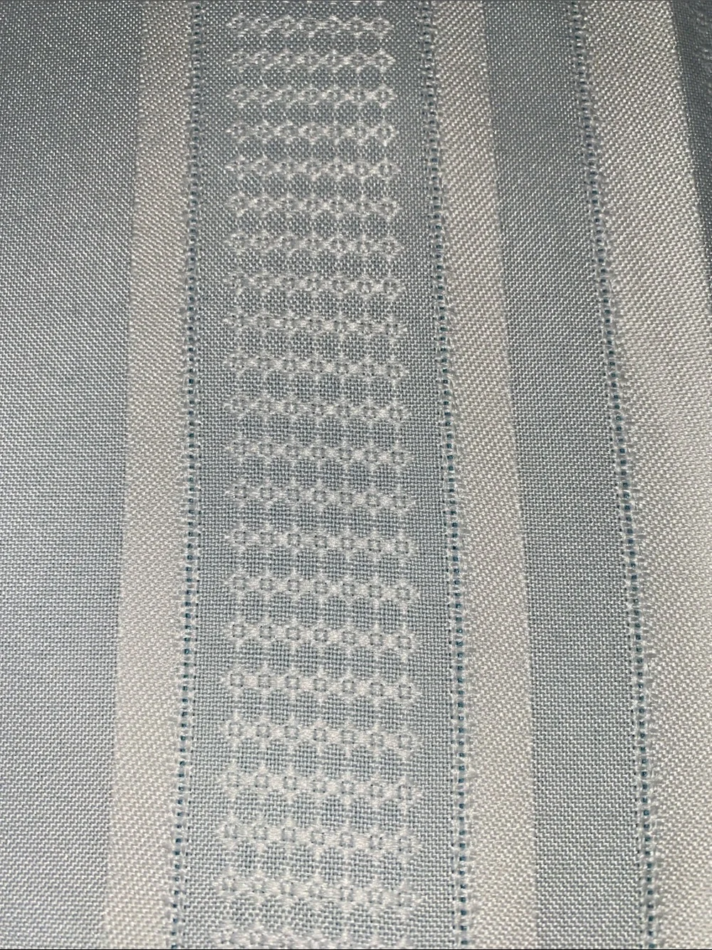 Vintage MCM table cloth cotton elegant pattern creamy white - Unbranded no tags